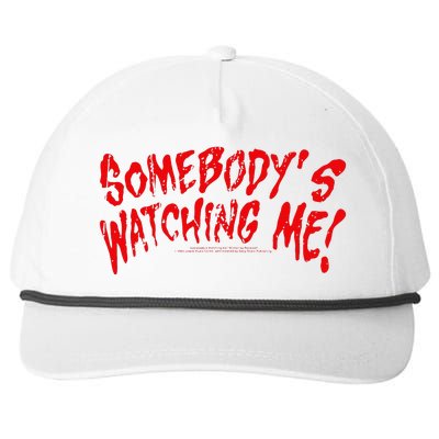 Rockwell SomebodyS Watching Me Lyrics Halloween Snapback Five-Panel Rope Hat