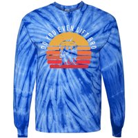 Retro Skiing Winter Sports Gift Skier Mountains Vintage Skiing Gift Tie-Dye Long Sleeve Shirt