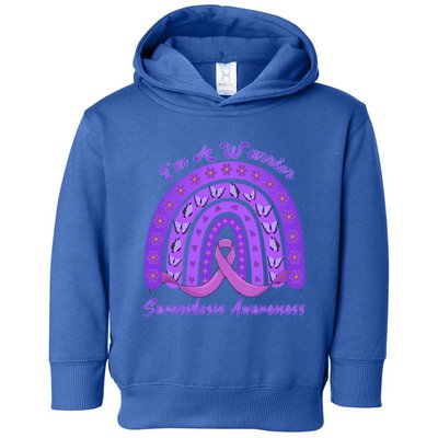 Rainbow Sarcoidosis Warrior Unbreakable Purple Awareness Tee Gift Toddler Hoodie