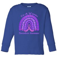 Rainbow Sarcoidosis Warrior Unbreakable Purple Awareness Tee Gift Toddler Long Sleeve Shirt