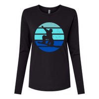 Retro Snowboarding Winter Sport Womens Cotton Relaxed Long Sleeve T-Shirt