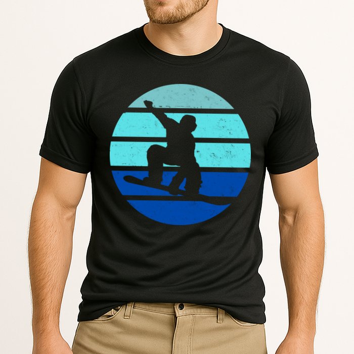 Retro Snowboarding Winter Sport Cooling Performance Crew T-Shirt