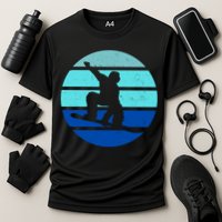 Retro Snowboarding Winter Sport Cooling Performance Crew T-Shirt