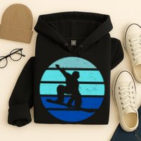 Retro Snowboarding Winter Sport Hoodie