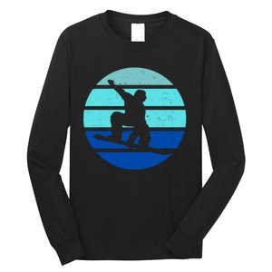 Retro Snowboarding Winter Sport Long Sleeve Shirt