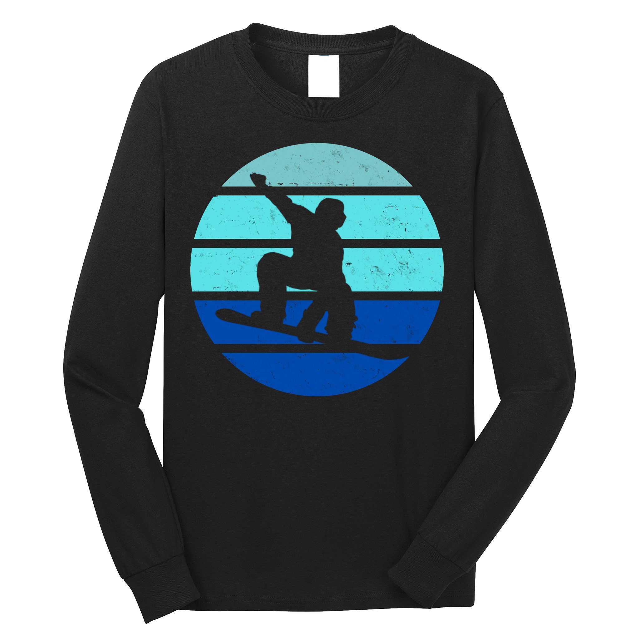 Retro Snowboarding Winter Sport Long Sleeve Shirt