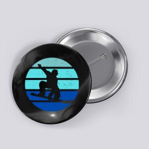 Retro Snowboarding Winter Sport Button