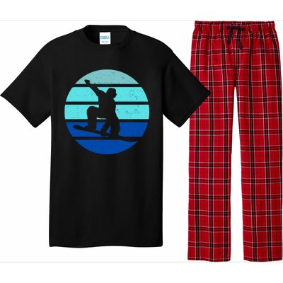 Retro Snowboarding Winter Sport Pajama Set