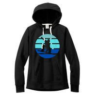 Retro Snowboarding Winter Sport Women's Fleece Hoodie