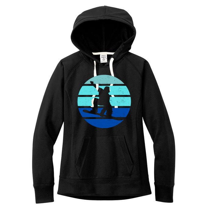 Retro Snowboarding Winter Sport Women's Fleece Hoodie