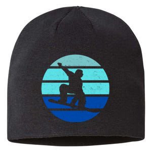 Retro Snowboarding Winter Sport Sustainable Beanie