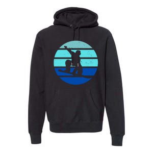 Retro Snowboarding Winter Sport Premium Hoodie