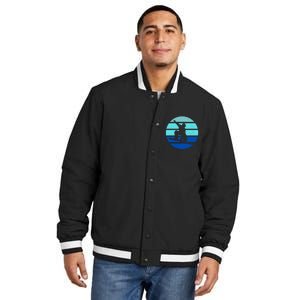 Retro Snowboarding Winter Sport Insulated Varsity Jacket