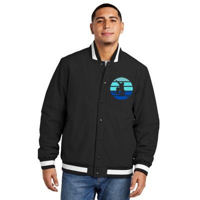 Retro Snowboarding Winter Sport Insulated Varsity Jacket