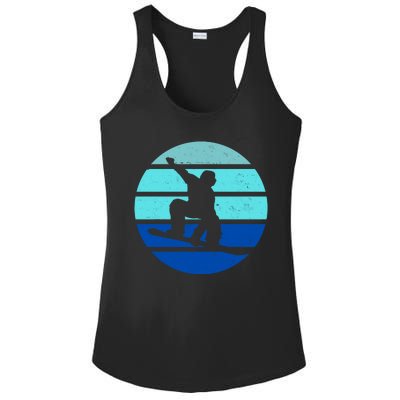 Retro Snowboarding Winter Sport Ladies PosiCharge Competitor Racerback Tank