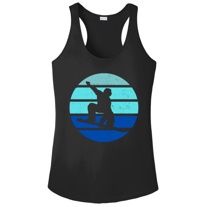 Retro Snowboarding Winter Sport Ladies PosiCharge Competitor Racerback Tank