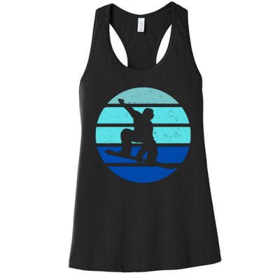 Retro Snowboarding Winter Sport Women's Racerback Tank