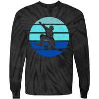 Retro Snowboarding Winter Sport Tie-Dye Long Sleeve Shirt