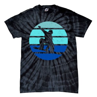 Retro Snowboarding Winter Sport Tie-Dye T-Shirt