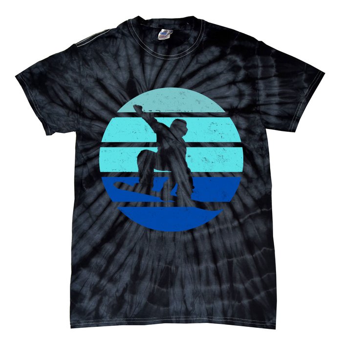 Retro Snowboarding Winter Sport Tie-Dye T-Shirt