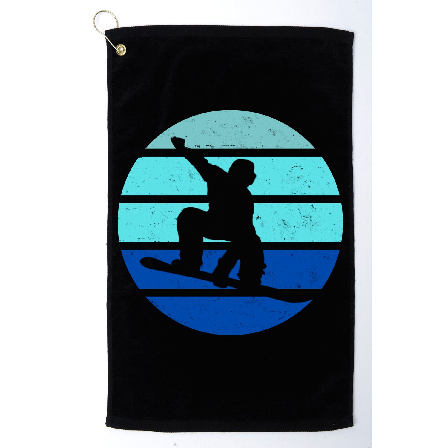 Retro Snowboarding Winter Sport Golf Towel
