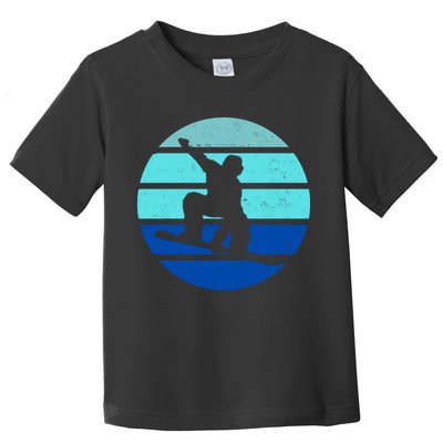 Retro Snowboarding Winter Sport Toddler T-Shirt
