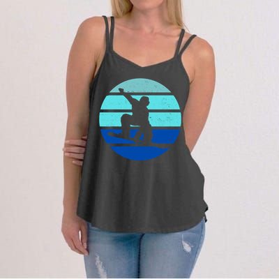 Retro Snowboarding Winter Sport Women's Strappy Tank