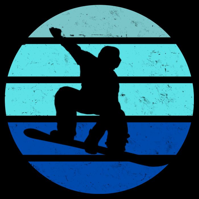 Retro Snowboarding Winter Sport Ladies Long Sleeve Shirt