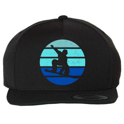 Retro Snowboarding Winter Sport Wool Snapback Cap