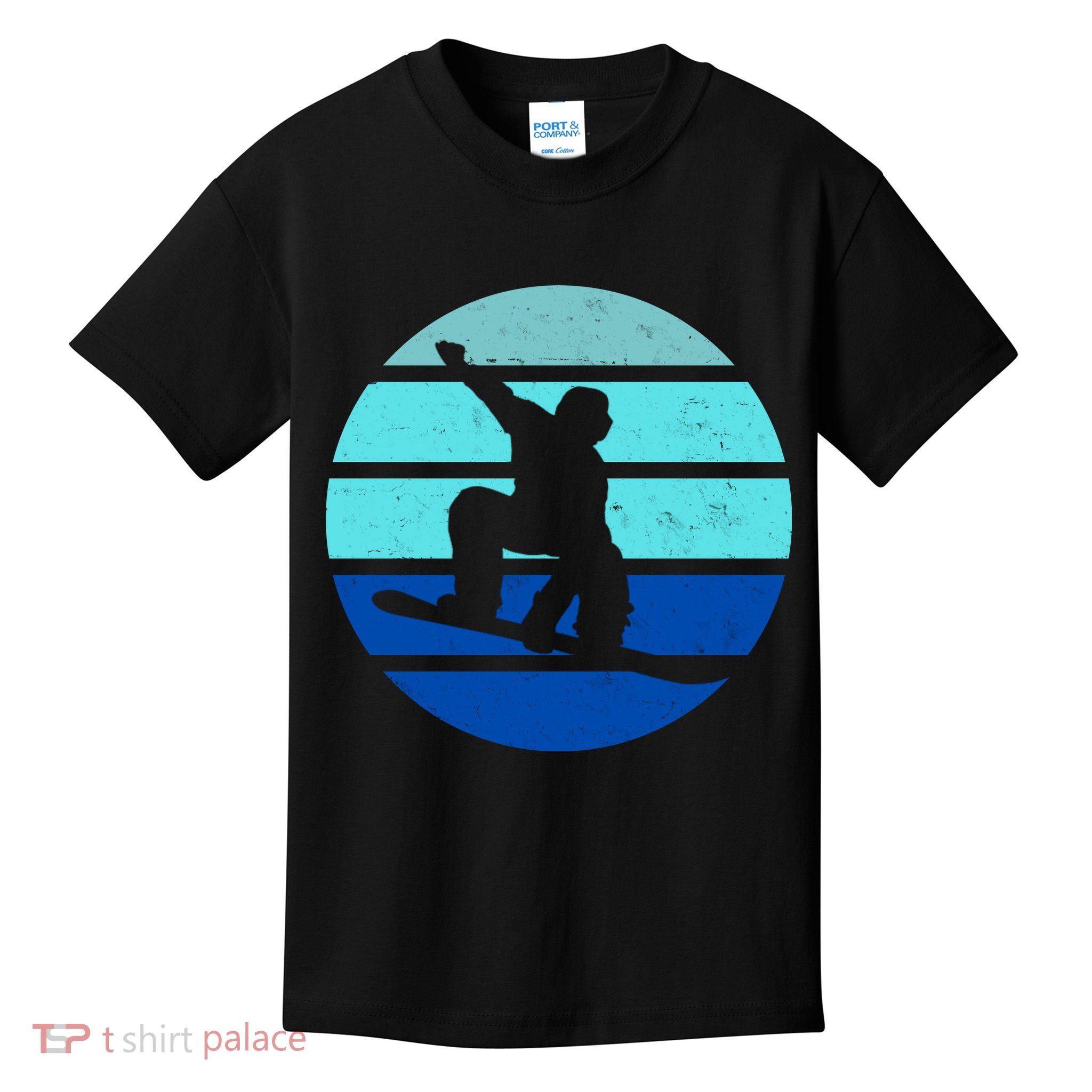 Retro Snowboarding Winter Sport Kids T-Shirt