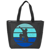 Retro Snowboarding Winter Sport Zip Tote Bag