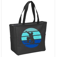 Retro Snowboarding Winter Sport Zip Tote Bag