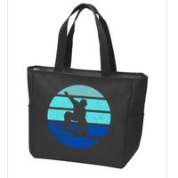 Retro Snowboarding Winter Sport Zip Tote Bag