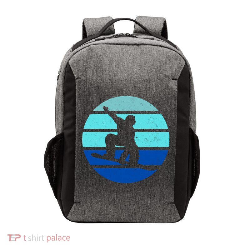 Retro Snowboarding Winter Sport Vector Backpack
