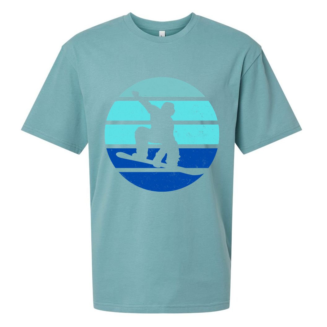 Retro Snowboarding Winter Sport Sueded Cloud Jersey T-Shirt