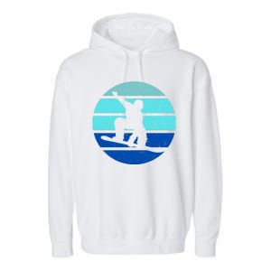 Retro Snowboarding Winter Sport Garment-Dyed Fleece Hoodie