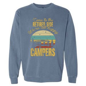 Retired Side WeRe All Happy Campers Retired Camping Crew Garment-Dyed Sweatshirt