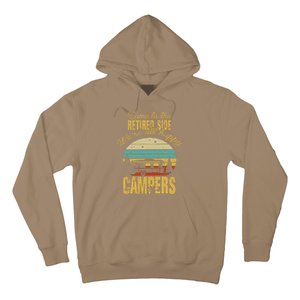 Retired Side WeRe All Happy Campers Retired Camping Crew Hoodie