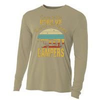 Retired Side WeRe All Happy Campers Retired Camping Crew Cooling Performance Long Sleeve Crew