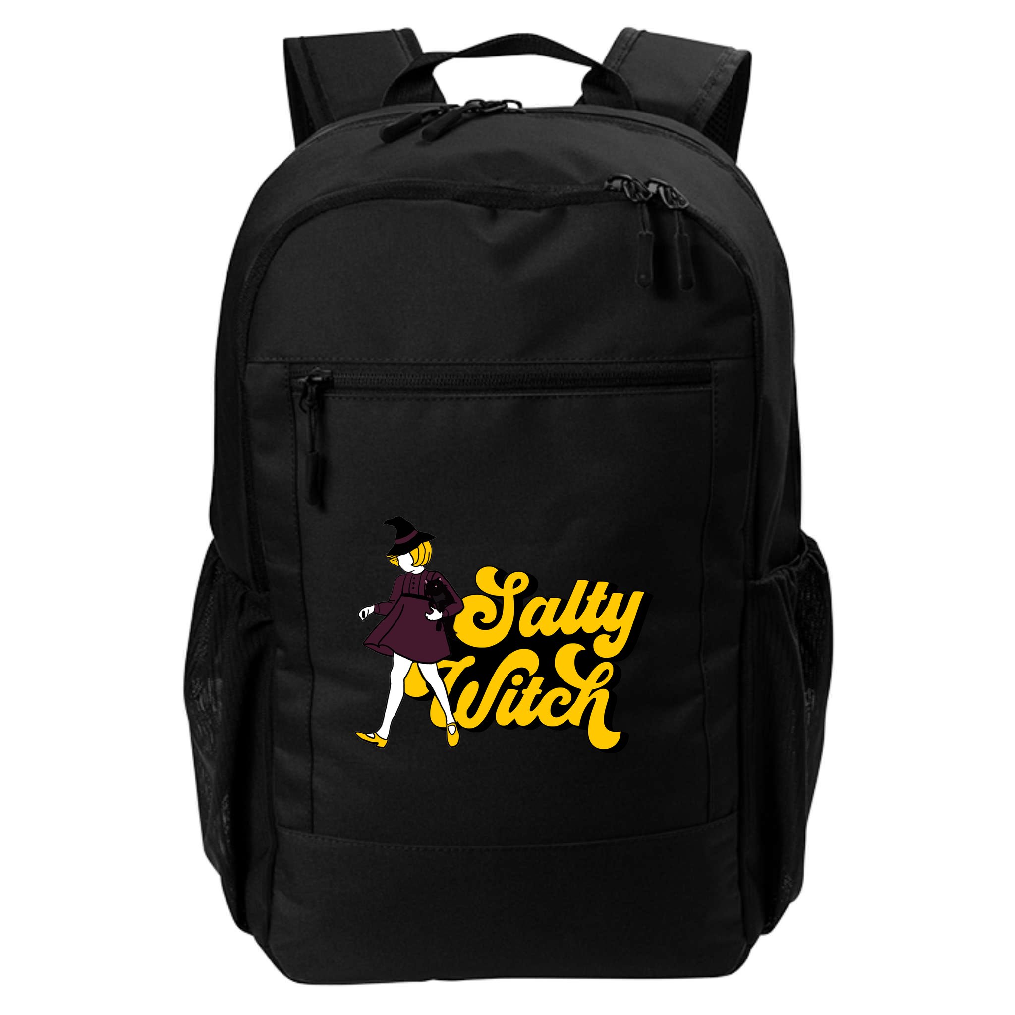 Retro Salty Witch Funny Halloween Girl Backpack
