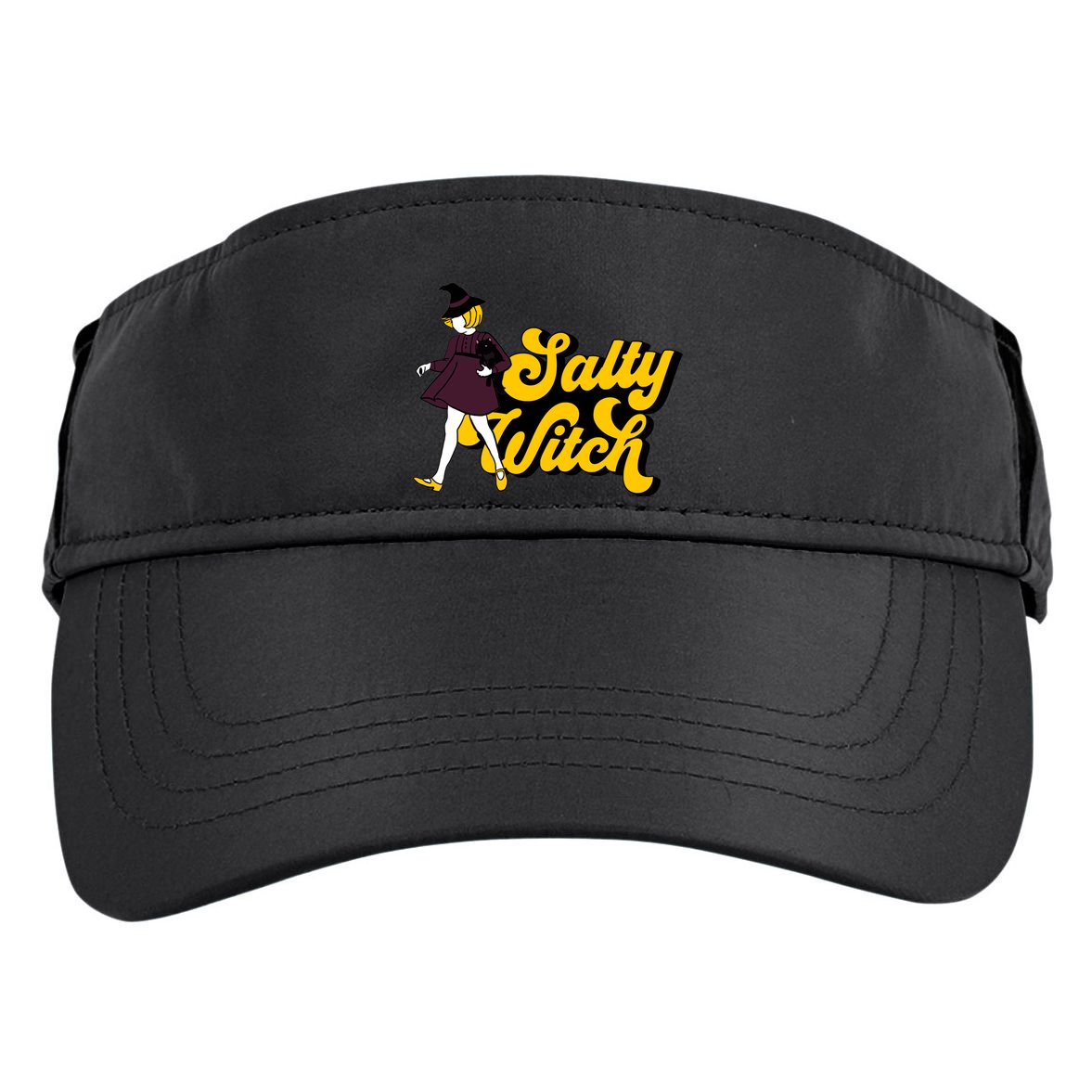 Retro Salty Witch Funny Halloween Girl Adult Drive Performance Visor