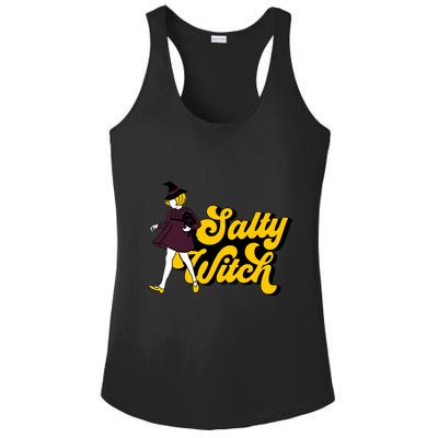 Retro Salty Witch Funny Halloween Girl Ladies PosiCharge Competitor Racerback Tank