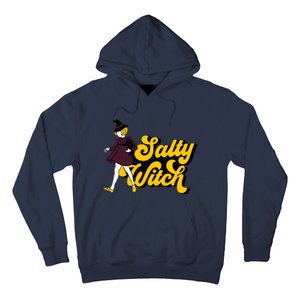 Retro Salty Witch Funny Halloween Girl Hoodie