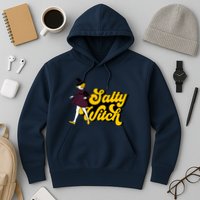 Retro Salty Witch Funny Halloween Girl Hoodie