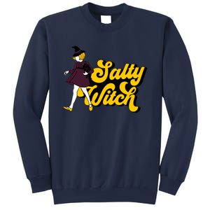 Retro Salty Witch Funny Halloween Girl Sweatshirt