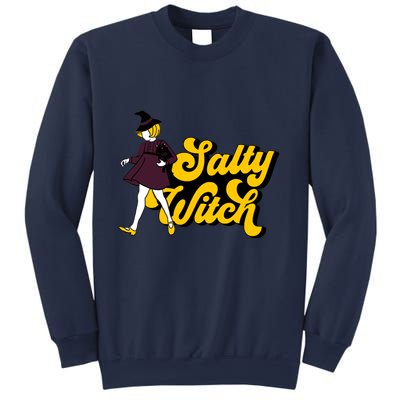 Retro Salty Witch Funny Halloween Girl Sweatshirt