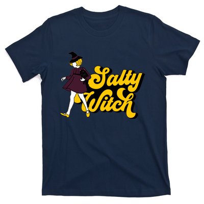 Retro Salty Witch Funny Halloween Girl T-Shirt