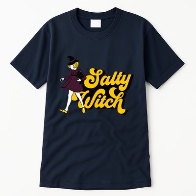 Retro Salty Witch Funny Halloween Girl Tall T-Shirt