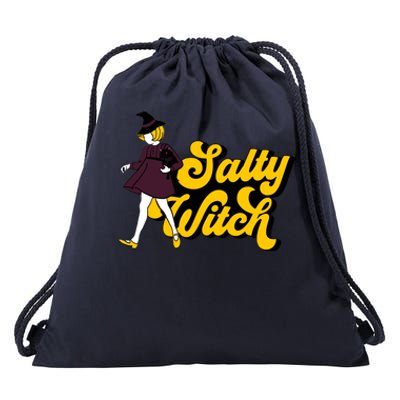 Retro Salty Witch Funny Halloween Girl Drawstring Bag