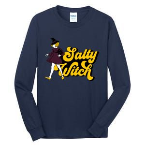 Retro Salty Witch Funny Halloween Girl Tall Long Sleeve T-Shirt